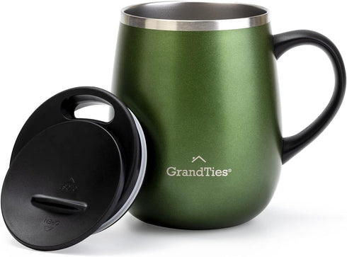 Grandties 16-oz Insulated Coffee Mug - Green Metallic