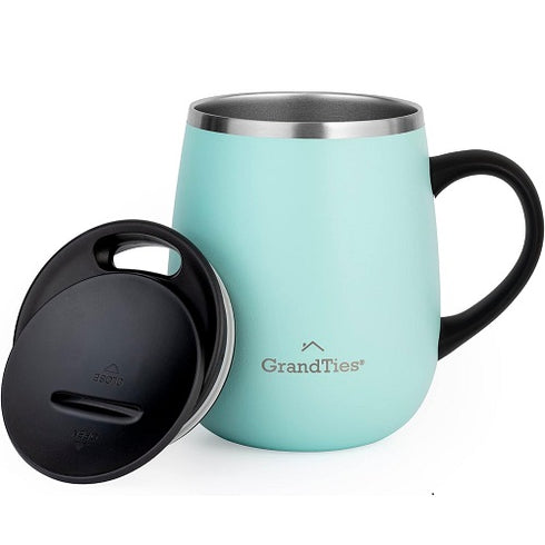 Grandties 16-oz Insulated Coffee Mug - Powder Green