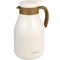 GrandTies 61oz Stainless Steel Thermal Coffee Carafe, White/Khaki