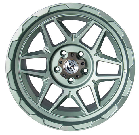 MichaelPro MP020027 18 inch Wheel - Compatible with 18 inches 4x4 Jeep Rubicon Gladiator - Durable and Stylish Wheels for Off-Road Adventures – Green