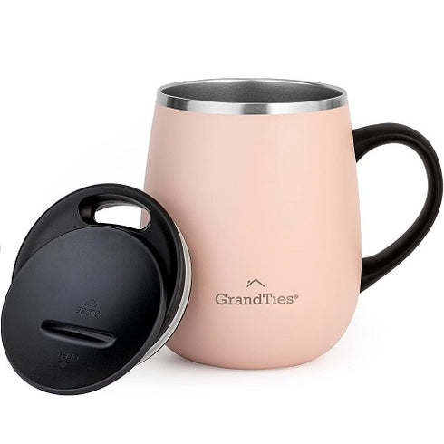 Grandties 16-oz Insulated Coffee Mug - Peach Crème