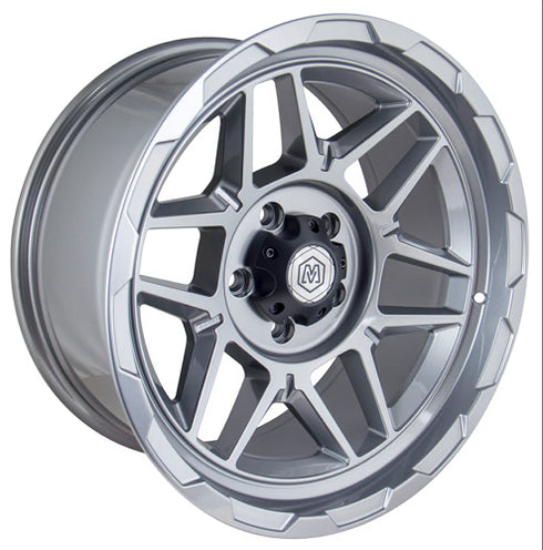 MichaelPro MP020025 18 inch Wheel - Compatible with 18 inches 4x4 Jeep Rubicon Gladiator - Durable and Stylish Wheels for Off-Road Adventures – Grey