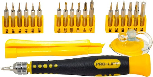 Pro-Lift 23 in 1 Precision Repair Tool Set - Multi Screwdrivers Toolkit With Case