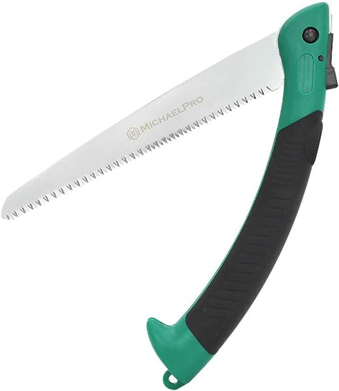 MichaelPro Folding Hand Saw, Pruning Saw | 11” Rugged Blade with Non-Slip Grip