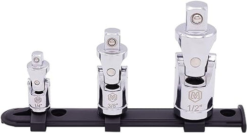 MichaelPro 3-Piece Universal Joint Socket Adapter Set, 1/4", 3/8", 1/2"