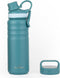 GrandTies 24oz 2 Lids Sports Stainless Steel Water Bottle - Atlantis Blue