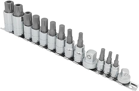 MichaelPro 16-Piece Torx Bit Set | 1/4", 3/8” and 1/2” | T8 to T70 |