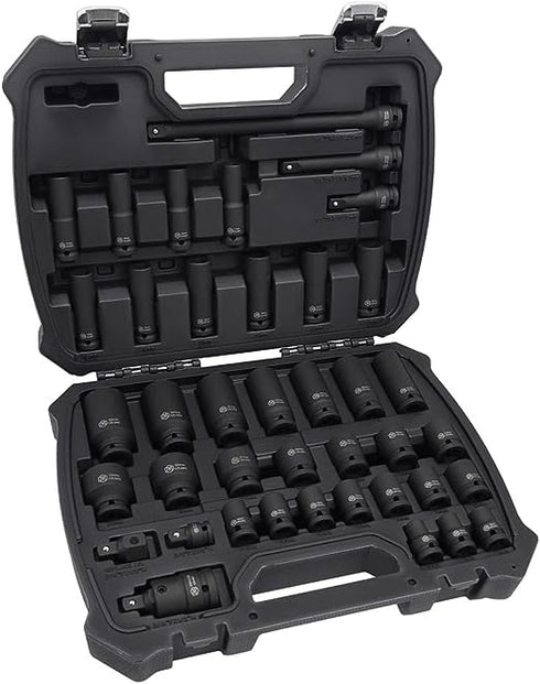 MichaelPro 1/2-Inch Drive Impact Socket Set (11-32mm), 40-Piece, 1 2 drive