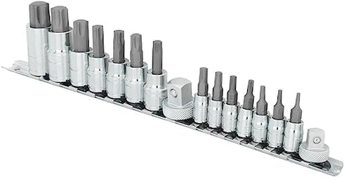 MichaelPro 16-Piece Torx Bit Set | 1/4", 3/8” and 1/2” | T8 to T70 |