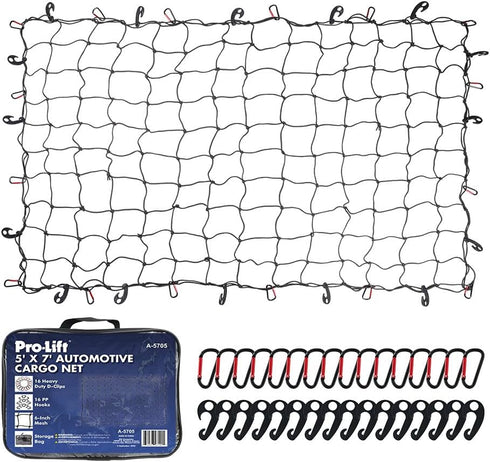 Pro-Lift 5' x 7' Cargo/Truck Bed Net for SUV, Jeep, Chevy Silverado