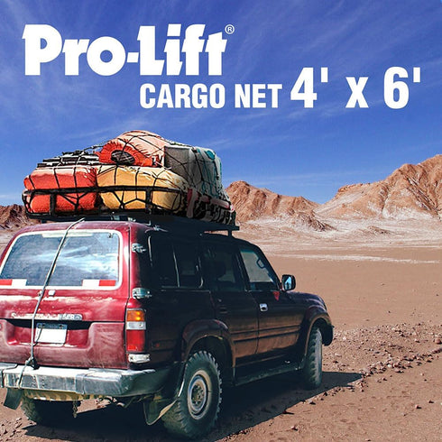 Pro Lift 4' x 6' Cargo/Truck Bed Net for SUV, Jeep, Chevy Silverado