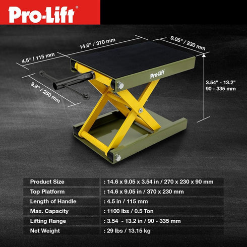 Pro-Lift Motorcycle Scissor Jack Lift