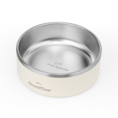 GrandTies Insulated Stainless Steel Engraved Pet Bowl 42oz