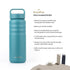 GrandTies 24oz 2 Lids Sports Stainless Steel Water Bottle - Atlantis Blue