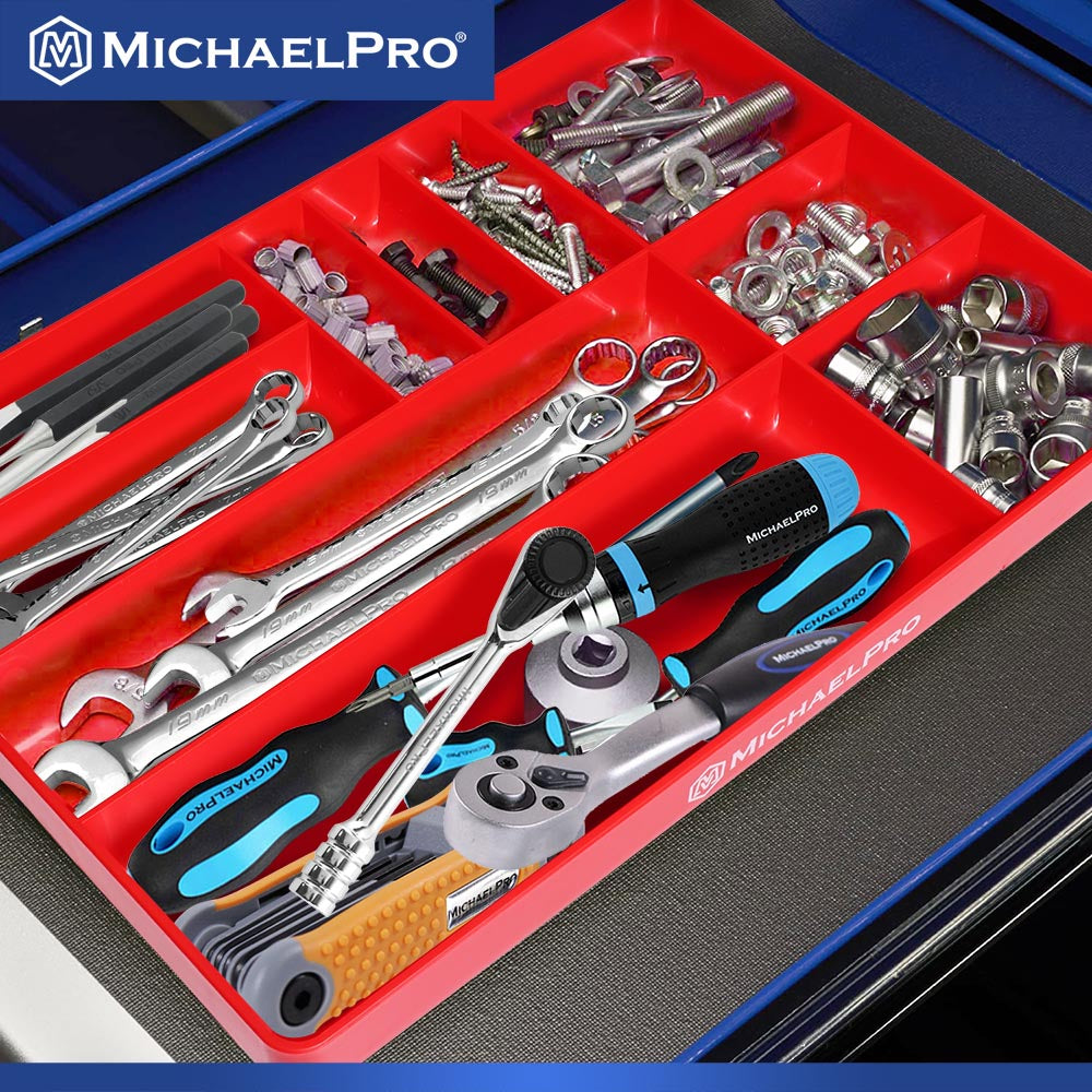 MICHAELPRO MP014036 LOW PROFILE GARAGE TOOL TRAY WITH COMPARTMENTS– MVP ...