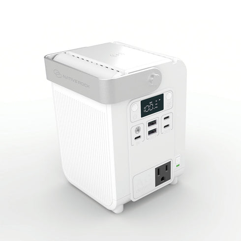 Native Rock 100W Portable Power Station & Wireless Charger, 26400mAh Camping Power Generator, 1 AC Outlet, Torch and LED Light, for Outdoors Camping Travel Hunting Blackout | NRP01