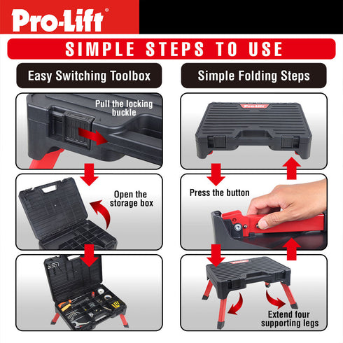 Pro-Lift Portable Storage Step Stool
