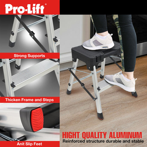 Pro-Lift Two Step Ladder with Storage