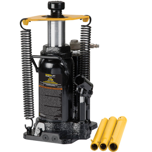 Omega Lift 18126C 12 Ton Air Actuated Manual Bottle Jack - Return Spring