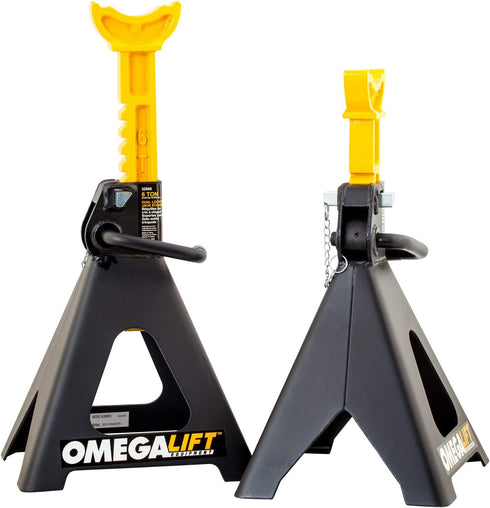 Omega Lift 6 Ton Heavy Duty Jack Stands Pair for Auto Repair Shop