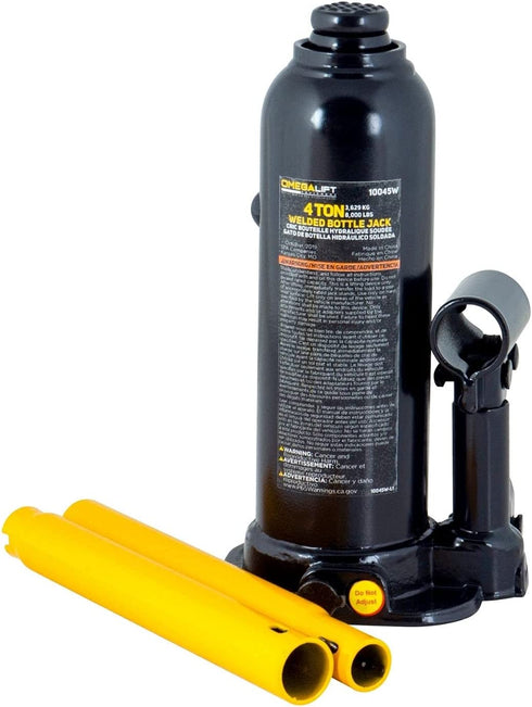 Omega Lift Hydraulic Welded Bottle Jack - 4 Ton (8,000 Lbs) Capacity