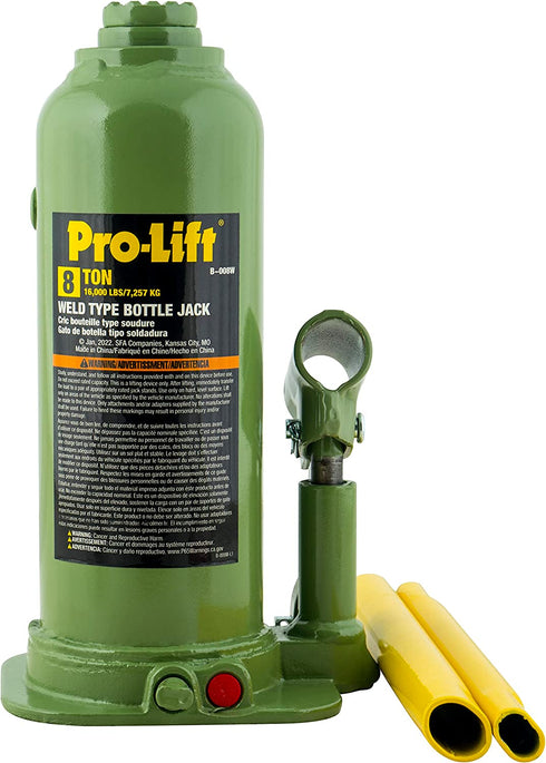 Pro-Lift B-008W Welded Bottle Jack 8 Ton - 16,000 Lbs Capacity