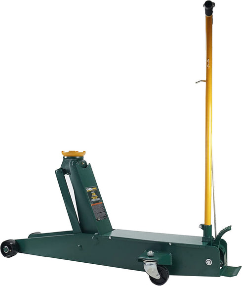 Omega Pro 5 Ton Service Jack - Long Chassis Hydraulic Lift from 7" to 27" with Handle Position Lock