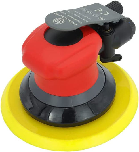 MichaelPro MPA01041 Random Orbit Sander | 6 inch | 5mm, Pneumatic Palm Sander for Wood, Composites, Metal