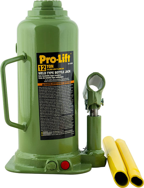 Pro-Lift B-012W 12 Ton Welded Bottle Jack - 24,000 Lbs Capacity