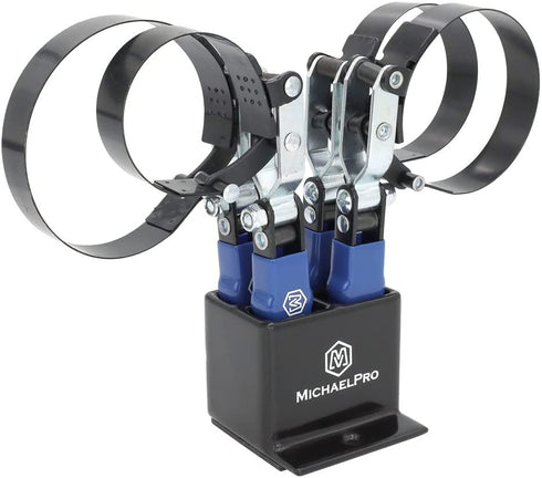 MichaelPro MP001223 4-Pcs Professional Swivel Oil Filter Wrench Set with Stand