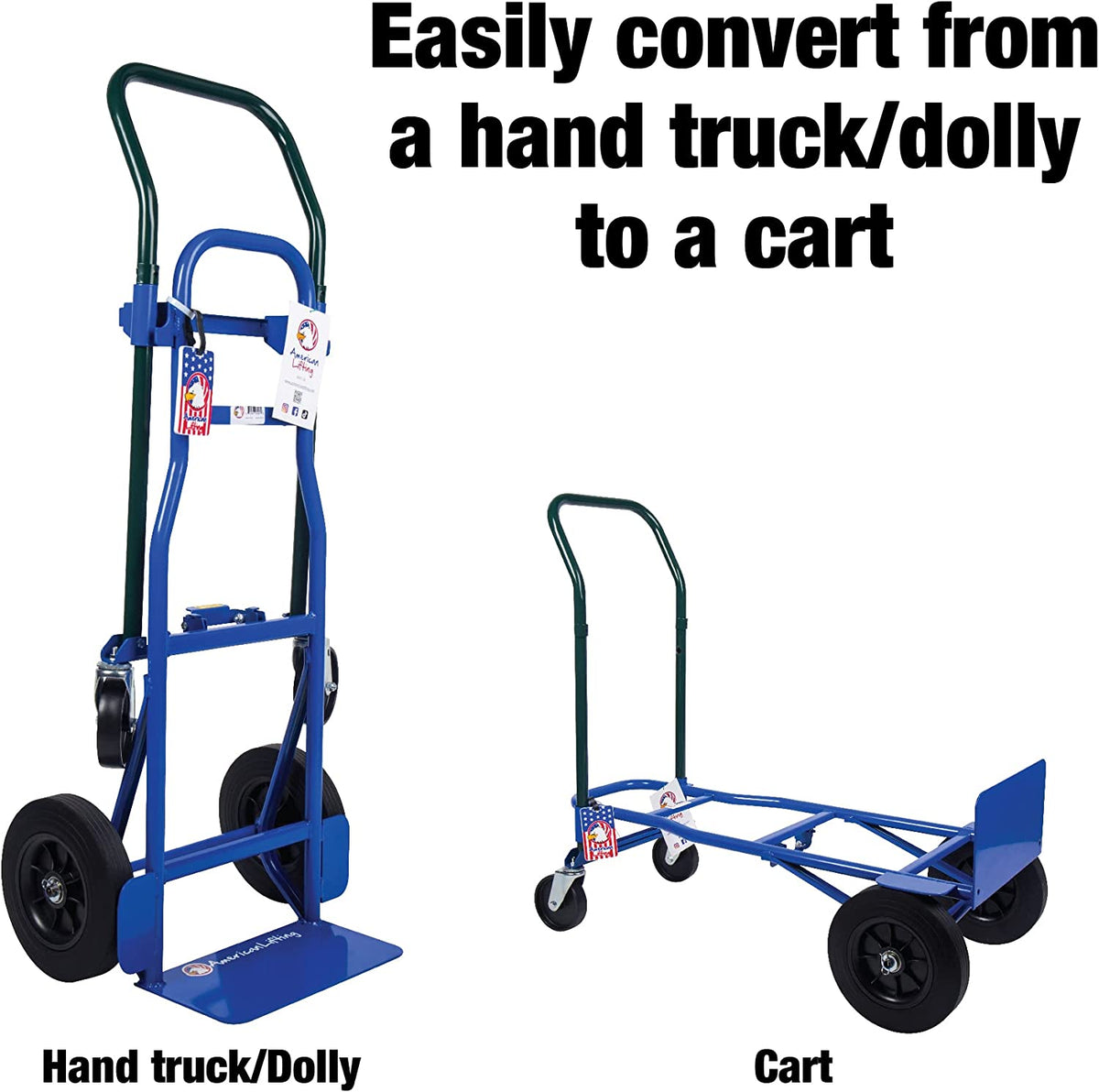 400 lb Capacity Ultra Lightweight Super Strong Nylon Convertible Hand Truck  & Dolly