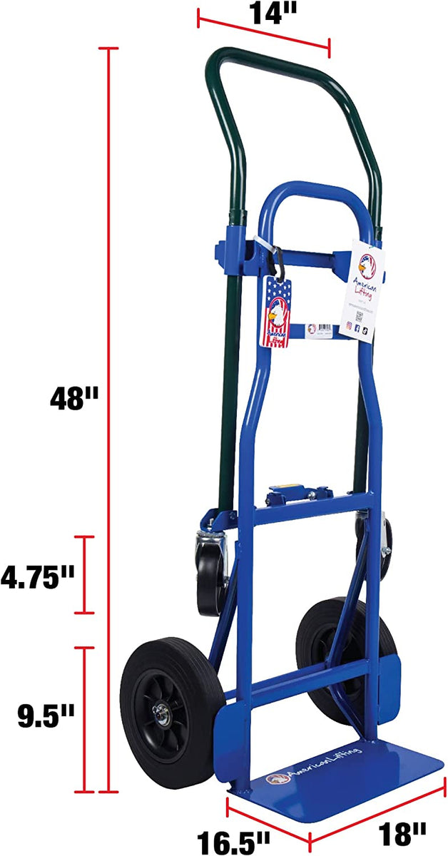 American Lifting 800 lbs Quick Latch Hand Truck, Metal Frame– MVP