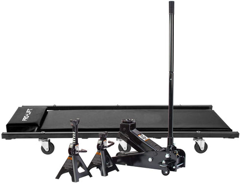 Pro-Lift 3 Ton Heavy Duty Floor Jack/Jack Stands and Creeper Combo