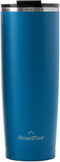 GrandTies 20-oz Insulated Coffee Tumbler Cup - Cobalt Blue