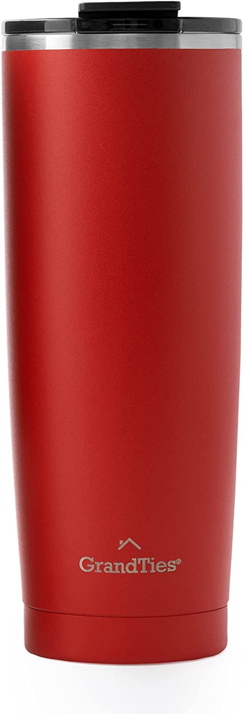GrandTies 20-oz Insulated Coffee Tumbler Cup - Cranberry