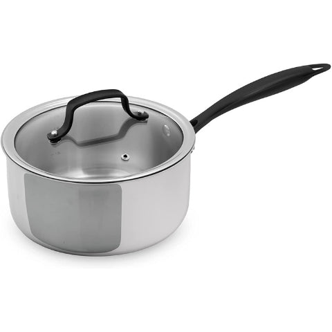 GrandTies 3 QT Full-Clad Tri-Ply Stainless Steel Sauce Pan