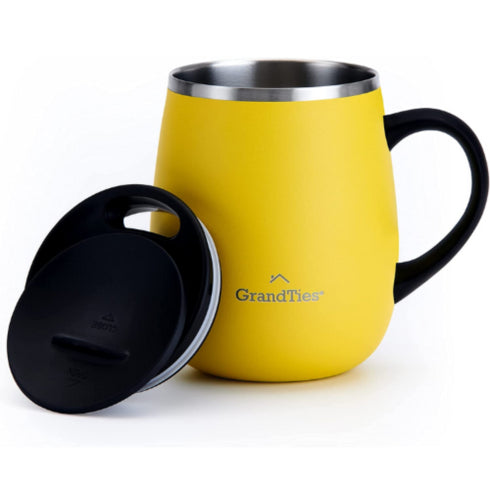 Grandties 16-oz Insulated Coffee Mug with Handle - Lemon