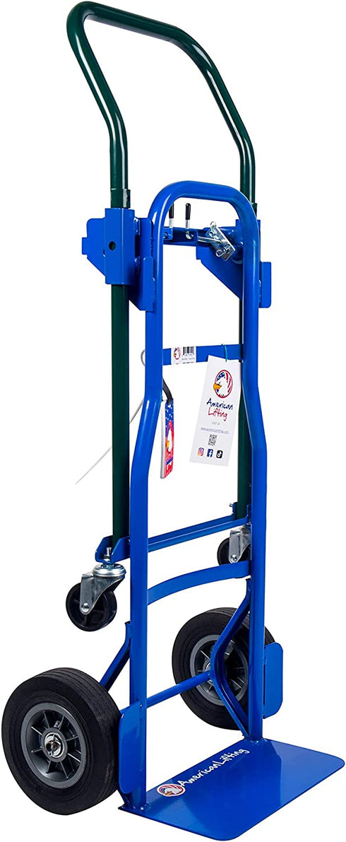 American Lifting Multi Position Incline 600 lb Capacity Steel Hand Truck, Dolly and Cart
