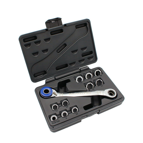 MichaelPro MP001204 11-IN-1 RATCHETING WRENCH SET, 11 SIZES IN A WRENCH