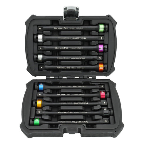 MichaelPro MP001208 10-PIECE 1/2-INCH DRIVE TORQUE LIMITING EXTENSION BAR