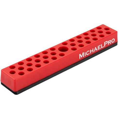 MichaelPro 36-Piece Magnetic Base Bits and Tool Organizer - Red
