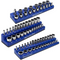 MichaelPro 3-PC Metric Magnetic Socket Organizer - 1/4, 3/8, & 1/2-inch Drive