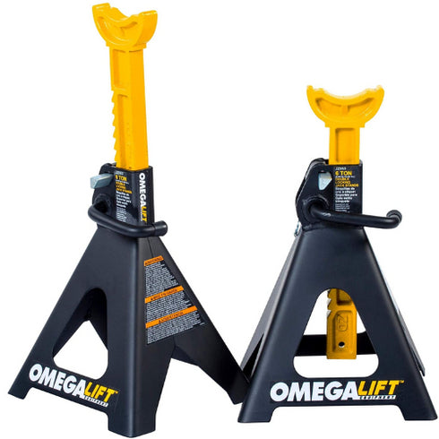 Omega Lift Heavy Duty 6 Ton Jack Stands Pair - Double Locking Pins