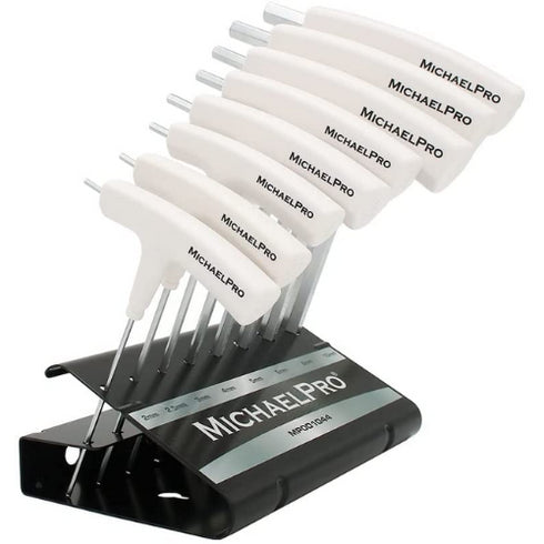 MichaelPro 8-Piece T-Handle Ball End Allen Wrench Set, Hex Keys Set (White)