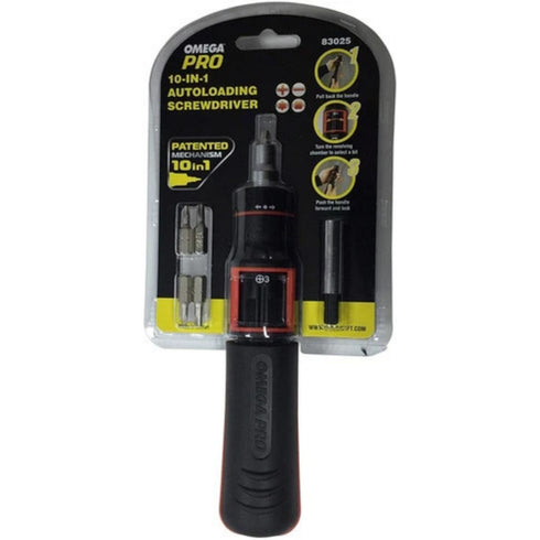 Omega Pro 10-in-1 Auto Loading Ratcheting Screwdriver