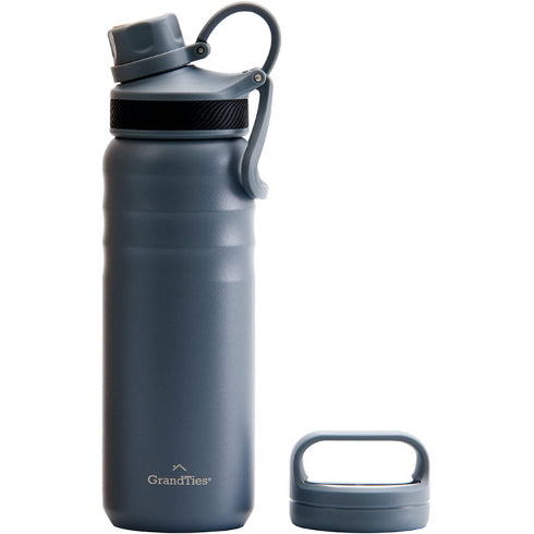 GrandTies 24oz Sports Stainless Steel Water Bottle - Stone Grey
