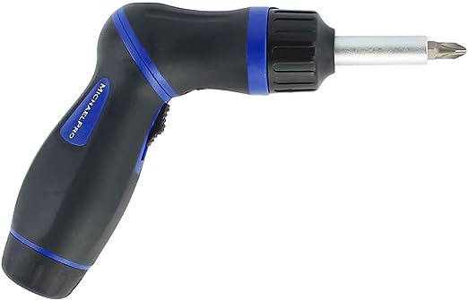 MichaelPro Two-Position Ratcheting Screwdriver, 9-in-1 Adjustable Angl ...