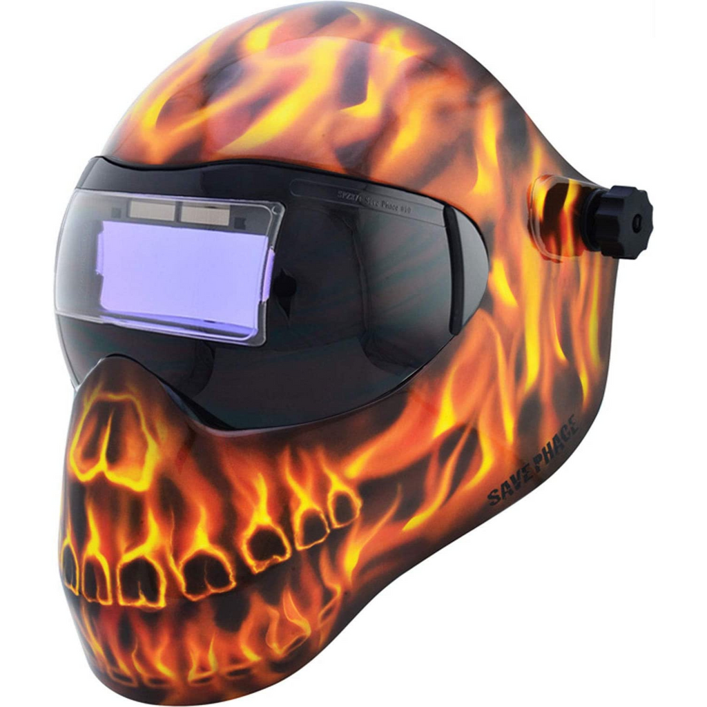 Save Phace 3012497 I Series Fire Skull Auto Adjustable Darkening Welding Helmet - MVP Super Store 