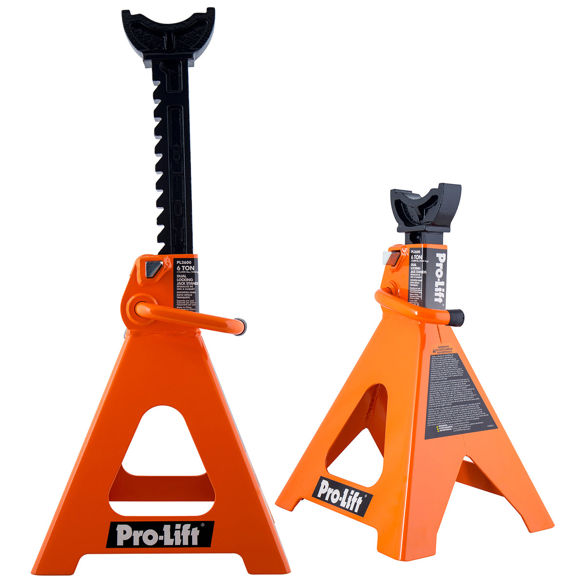 Pro-Lift Heavy Duty 6 Ton Jack Stands Pair - Double Locking Pins– MVP ...